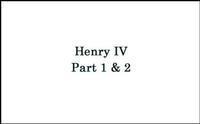 Henry IV?Part 1 & Part 2 show poster