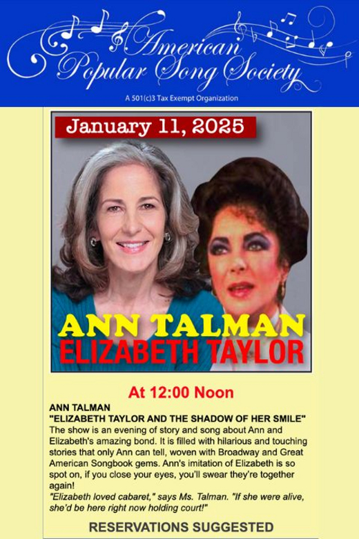 Ann Talman: Elizabeth Taylor and the Shadow of Her Smile