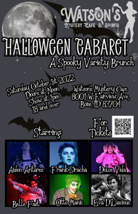 Watson's cabaret: halloween show poster