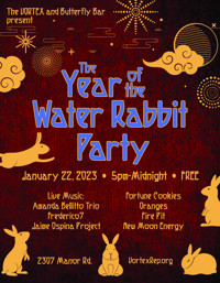 Year of the Water Rabbit Party show poster