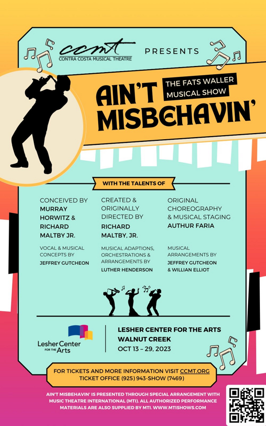 Ain't Misbehavin presented by Contra Costa Musical Theatre Starring Dedrick Weathersby 