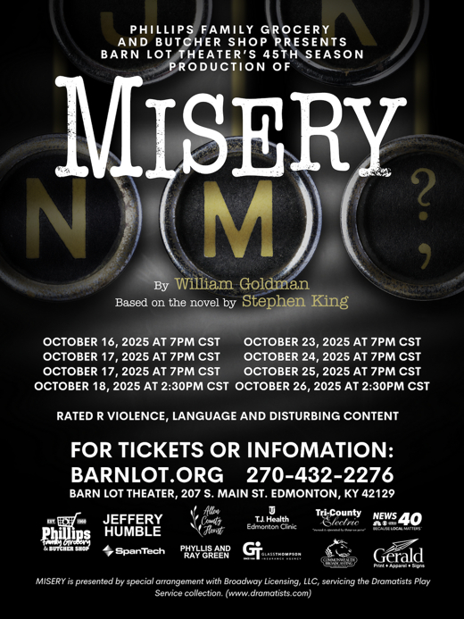 Misery show poster