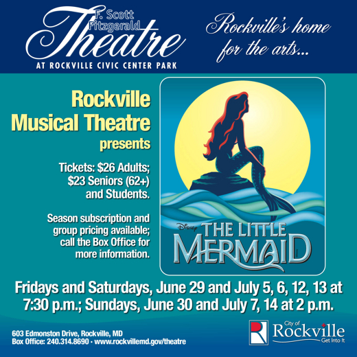 Rockville Musical Theatre presents The Little Mermaid show poster