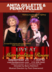 Anita Gillette and Penny Fuller SIN TWISTERS, TOO show poster