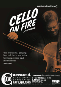 Cello on Fire show poster