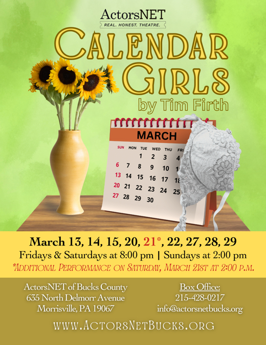 CALENDAR GIRLS by Tim Firth show poster