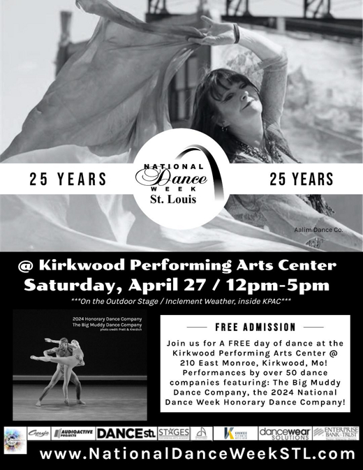 National Dance Week, St. Louis - Celebrating 25 Years show poster