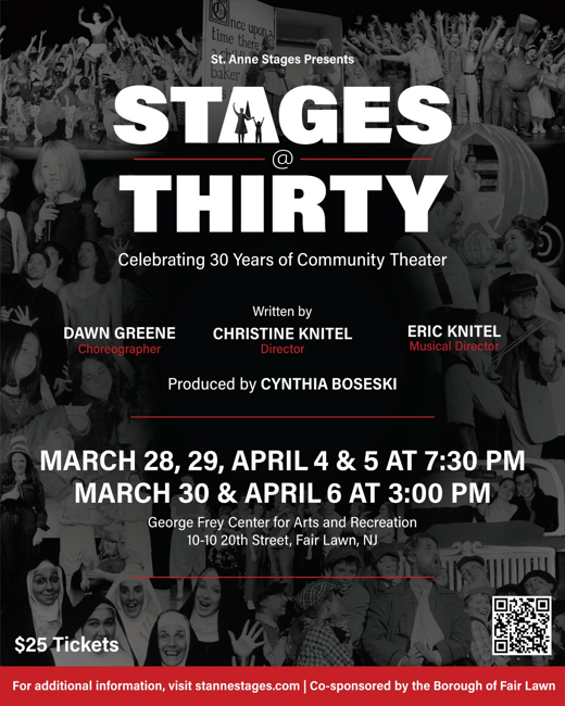 STAGES @ THIRTY show poster