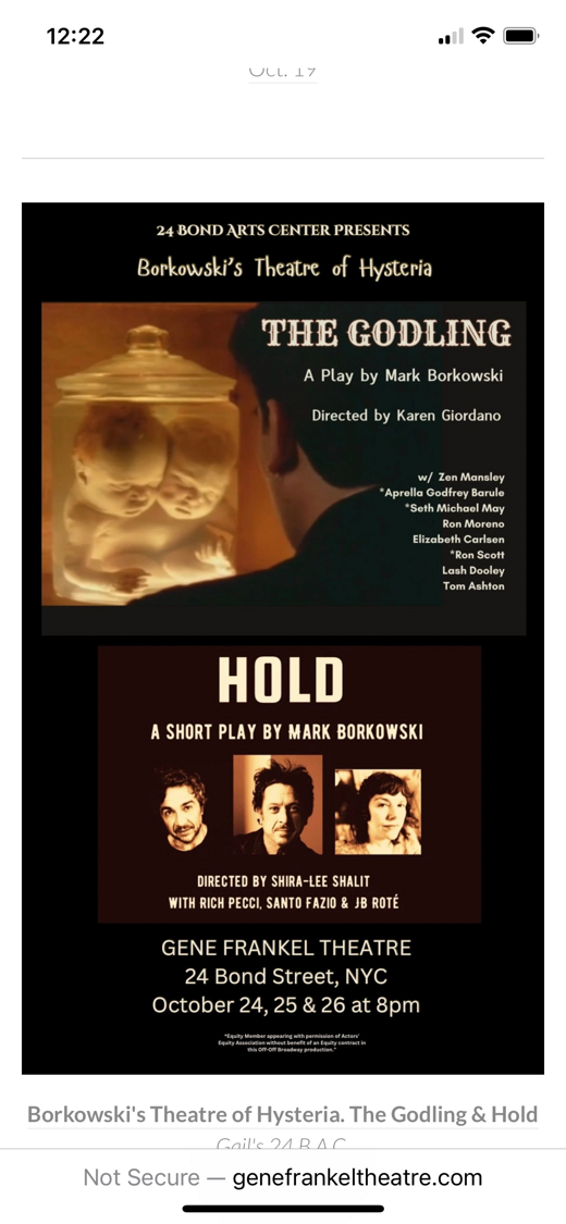 The Godling HOLD in Off-Off-Broadway