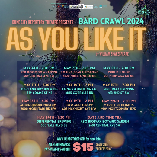 Bard Crawl: As You Like It show poster