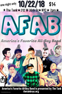 America's Favorite All-Boy Band (aka AFAB) show poster