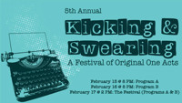 KICKING & SWEARING One-Act Festival show poster