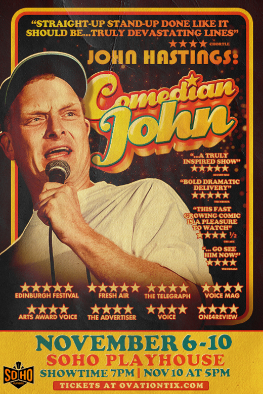 Comedian John show poster