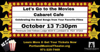 Let's Go to the Movies Cabaret show poster