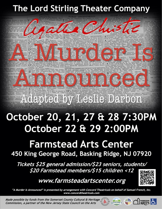 Agatha Christie's A Murder Is Announced show poster