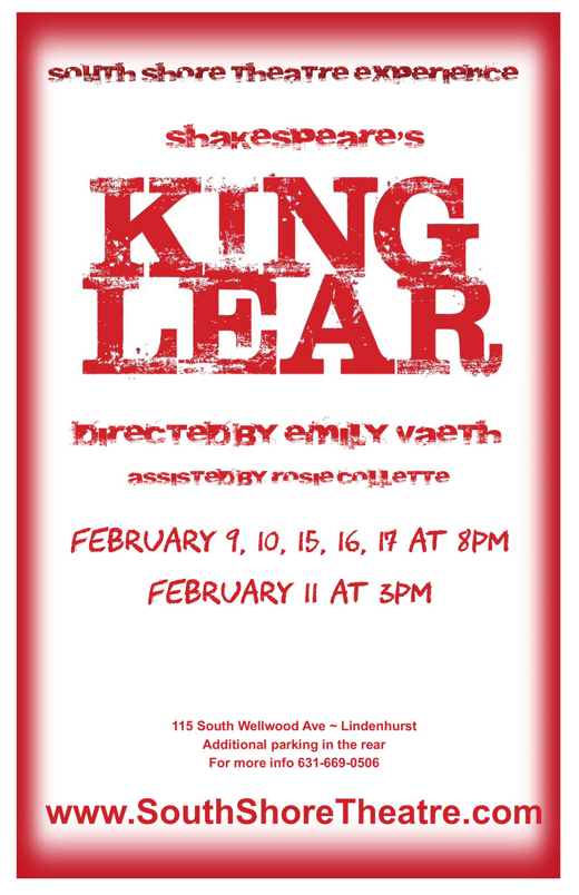 Shakespeare's King Lear show poster