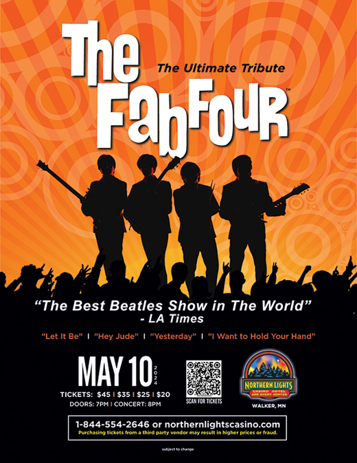 The Fab Four: The Ultimate Tribute LIVE in Concert in Walker, MN in 