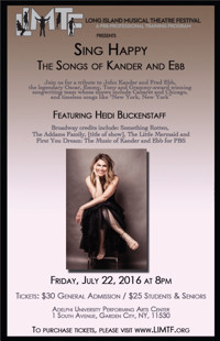 Sing Happy - The Songs of Kander and Ebb Featuring Heidi Blickenstaff show poster