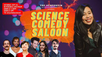 Science Comedy Saloon in Off-Off-Broadway Logo
