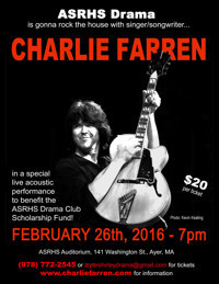 Singer/Songwriter CHARLIE FARREN: A Fundraiser for ASRHS Drama Scholarship Fund show poster