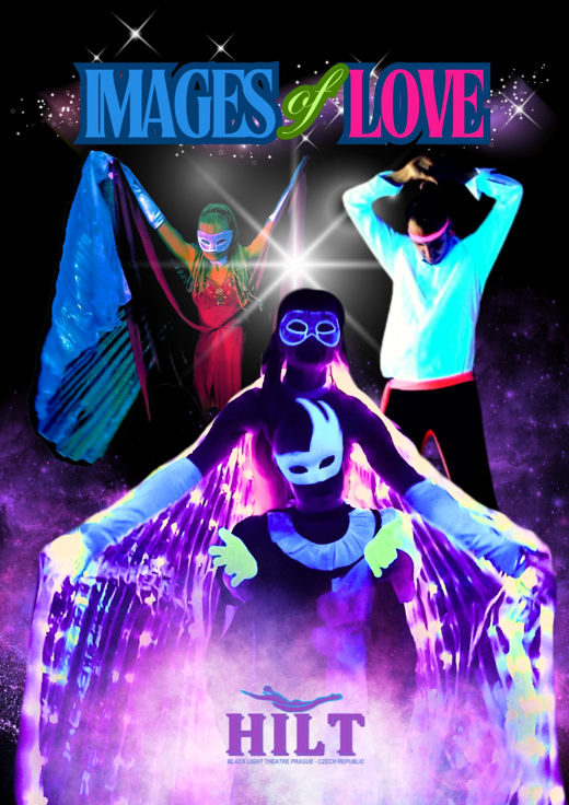 Images of Love - black light theatre show poster