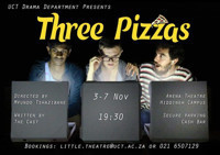 THREE PIZZAS show poster