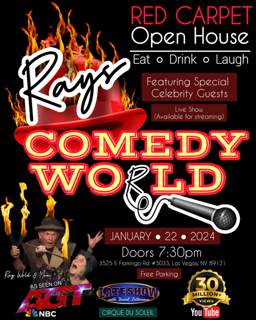 Ray's Comedy World show poster
