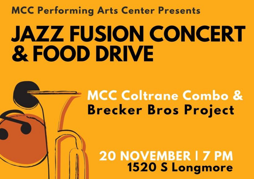 Jazz Fusion Concert & Food Drive show poster