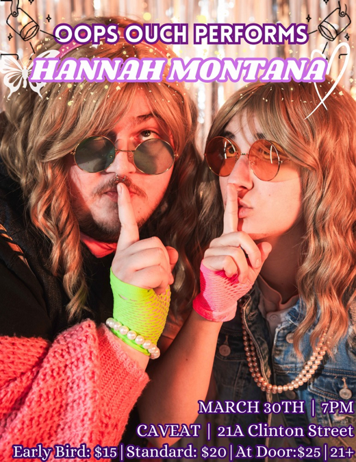 OOPS OUCH PERFORMS HANNAH MONTANA show poster