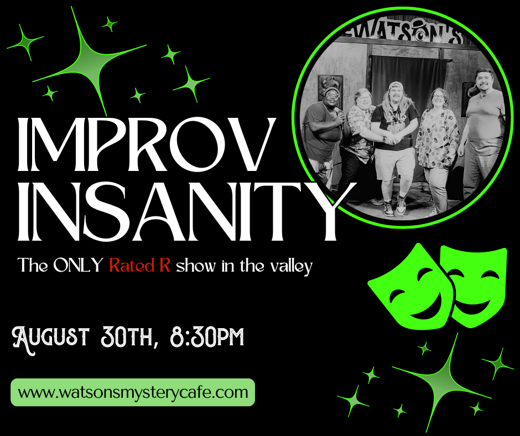 Watson's Live! Improv Insanity show poster