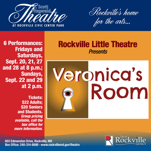 Rockville Little Theatre presents Veronica's Room show poster