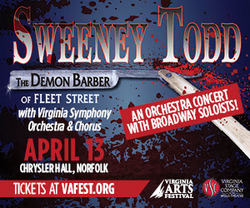 Sweeney Todd: The Demon Barber of Fleet Street in Central Virginia