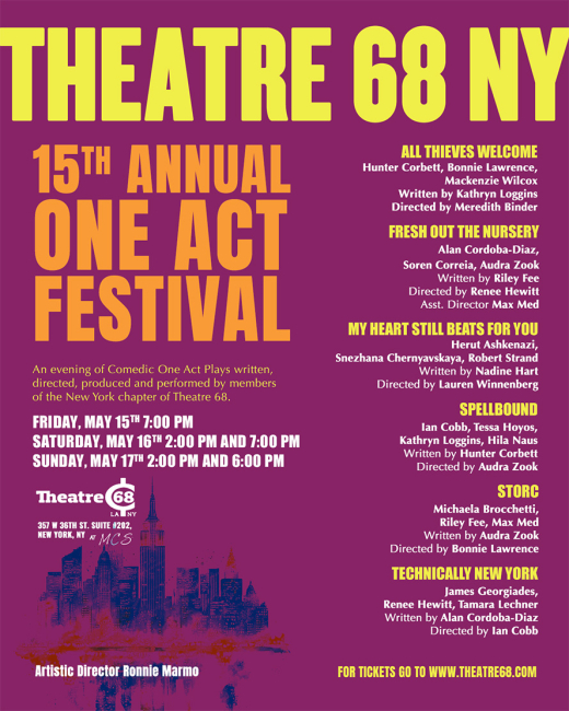 15th Annual One Act Festival show poster