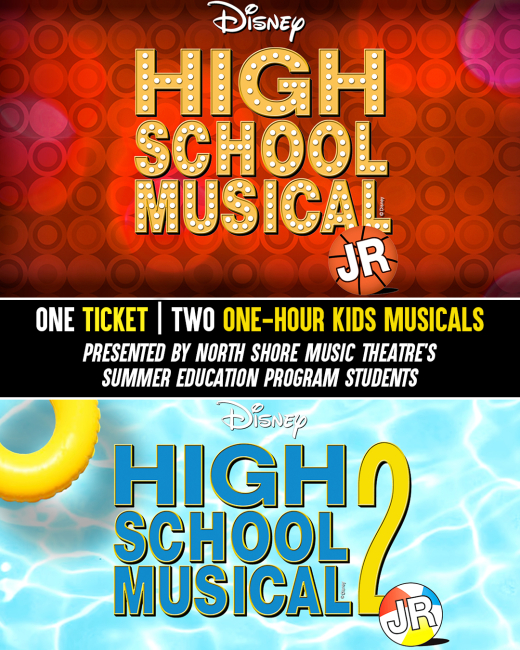 Disney's HIGH SCHOOL MUSICAL JR. AND Disney's HIGH SCHOOL MUSICAL 2 JR. show poster