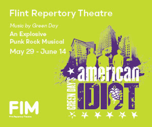 FIM Flint Repertory Theatre: Green Day's American Idiot show poster