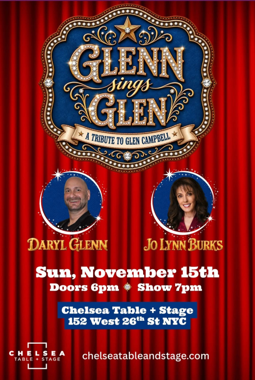 Daryl GLENN sings GLEN Campbell show poster