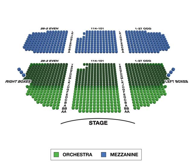 Broadhurst Theatre (Broadway) Small Seating Chart