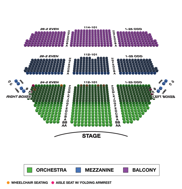 James Earl Jones Theater (Broadway) Seating Chart