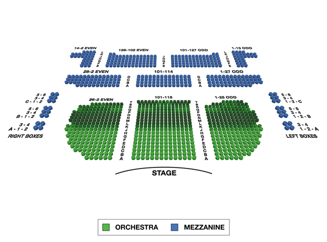 Eugene O'Neill Theatre (Broadway) Seating Chart
