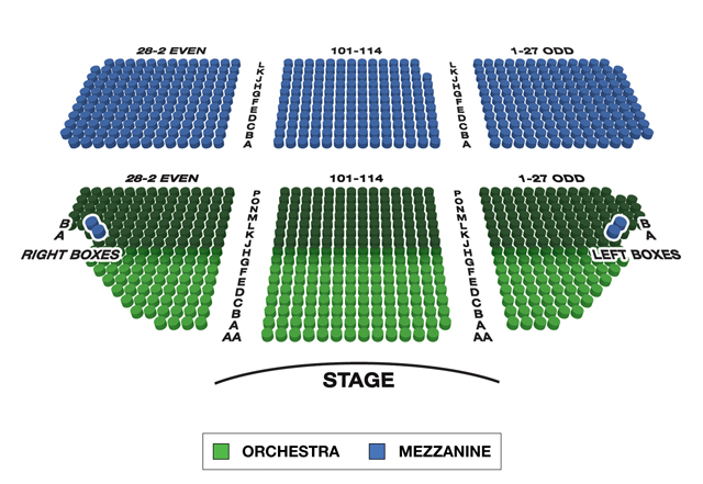 Music Box Theatre (Broadway) Seating Chart