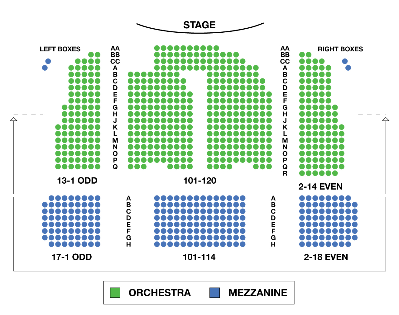 Signature Theater Seating Chart