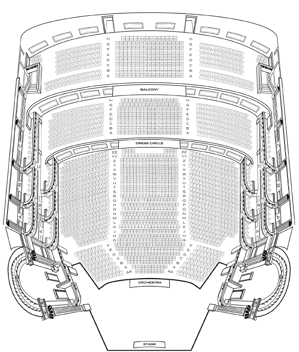 Hudson Theatre (Broadway) Small Seating Chart