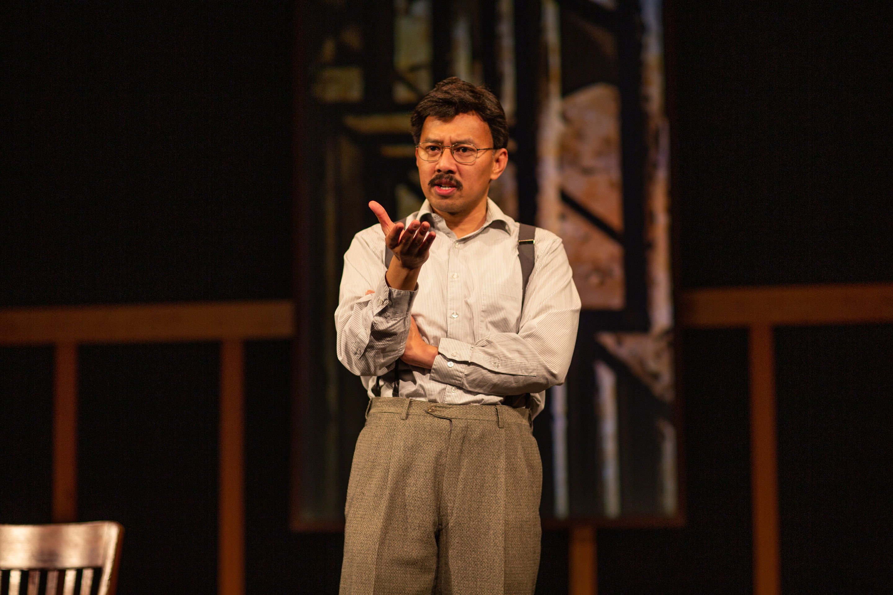 Jomar Tagatac* in HOLD THESE TRUTHS. Photo by Jessica Palopoli. *AEA.
