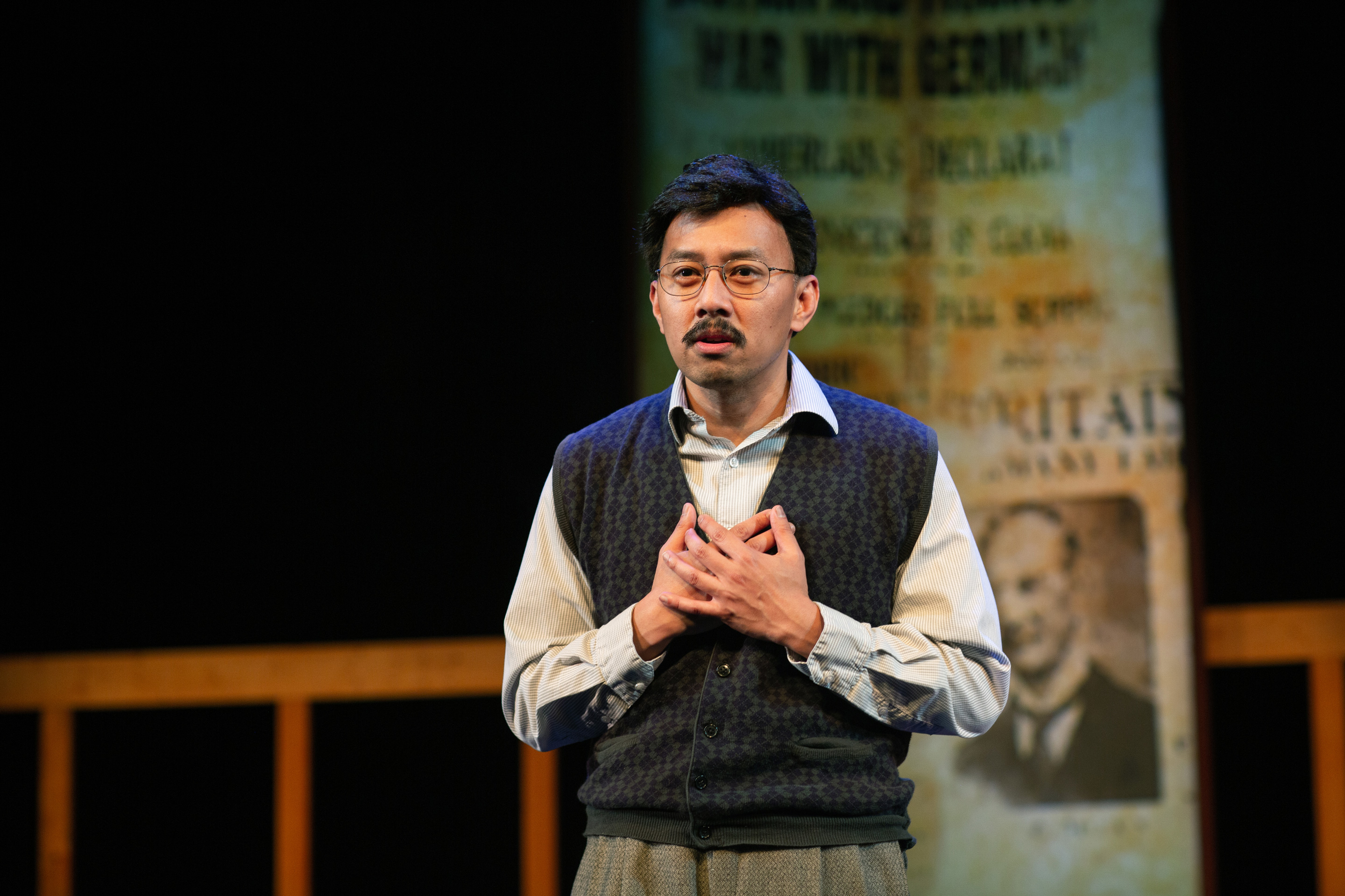 Jomar Tagatac* in HOLD THESE TRUTHS. Photo by Jessica Palopoli. *AEA.