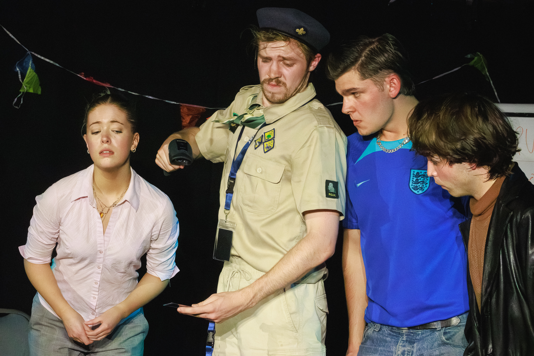 Gareth scans the keycards (Edinburgh production)