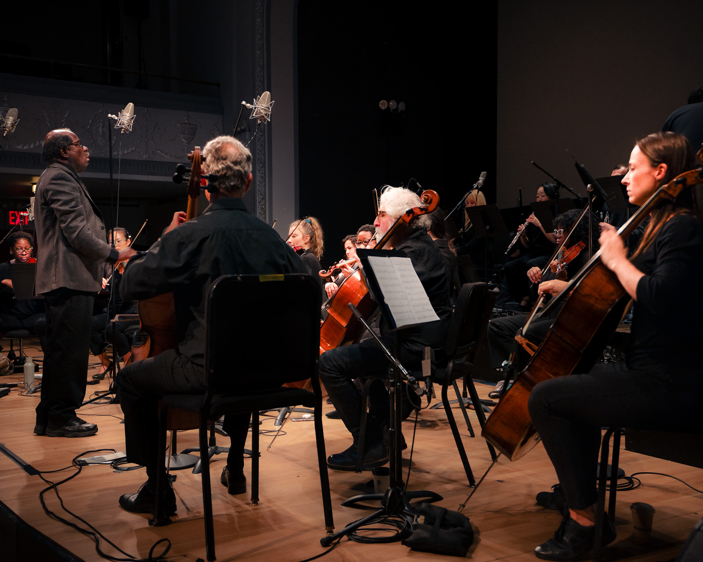 The Chamber Philharmonia of New York conducted by Tali Makell performing Black Broadway: The Early Years at Roulette (photo by Shin Kurokawa)