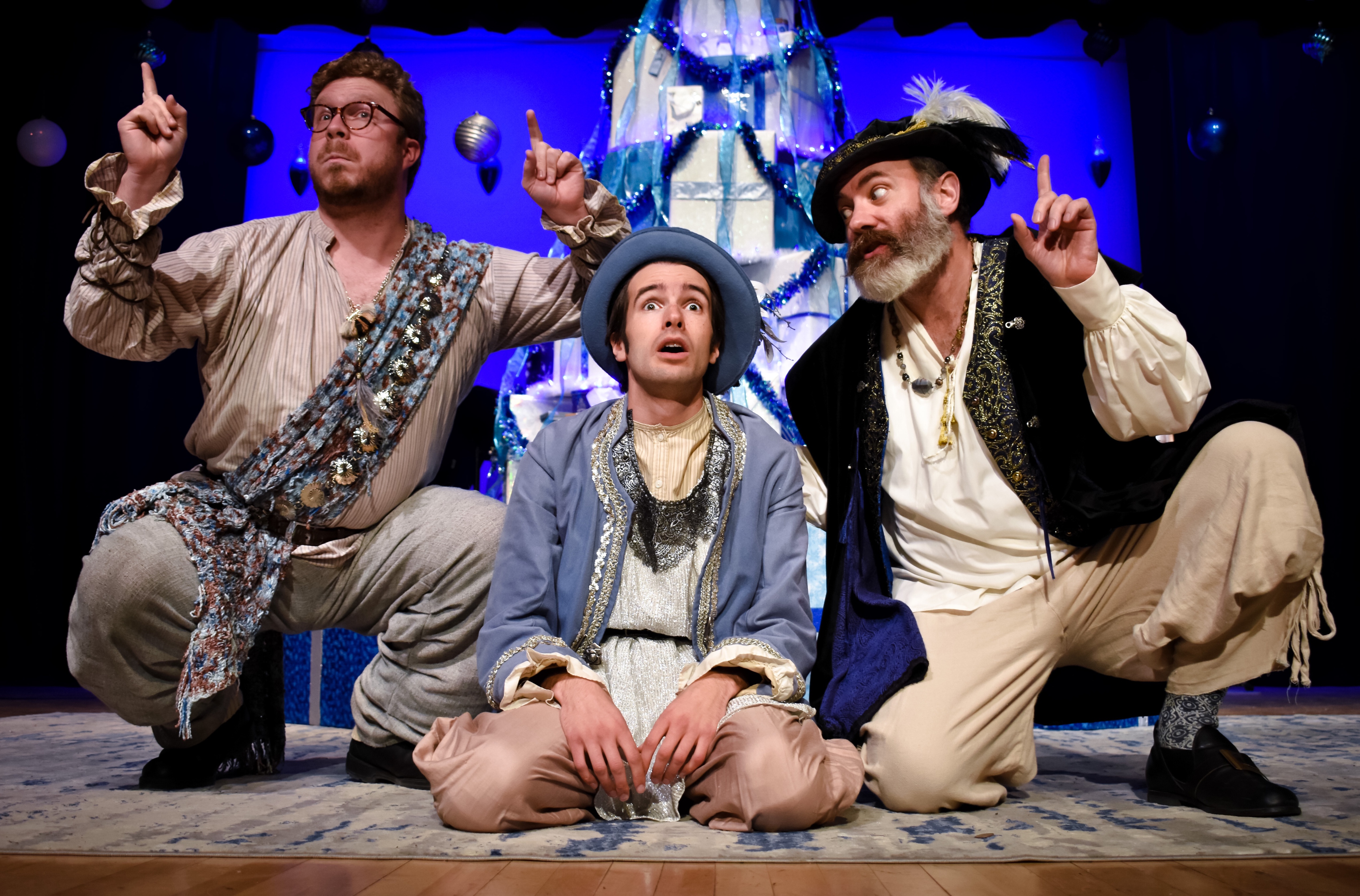 James Patefield, Nolan Ellsworth and Chris Holt in 12th Night. Photo by Michelle Handley