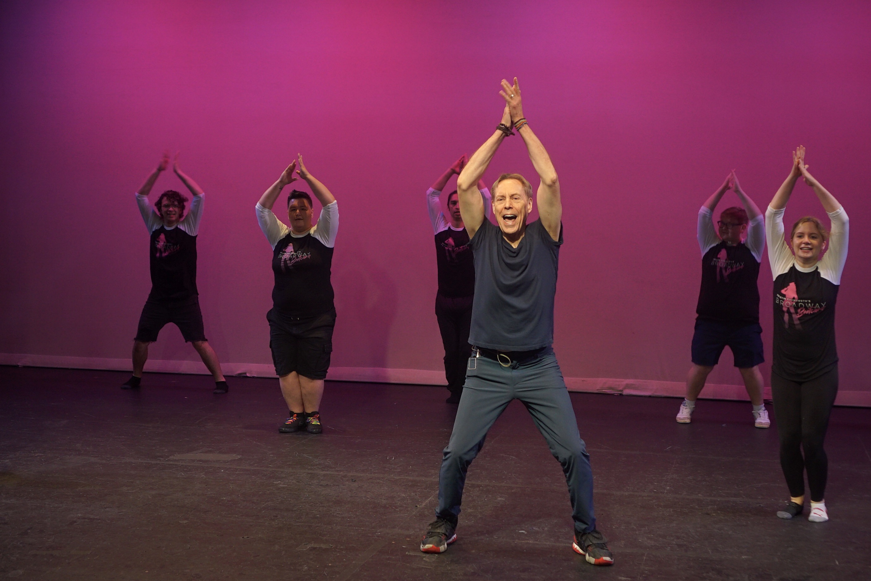 Lara Teeter leading dance class with his daughter, Elizabeth Teeter. Photo Credit: Merrill Mitchell