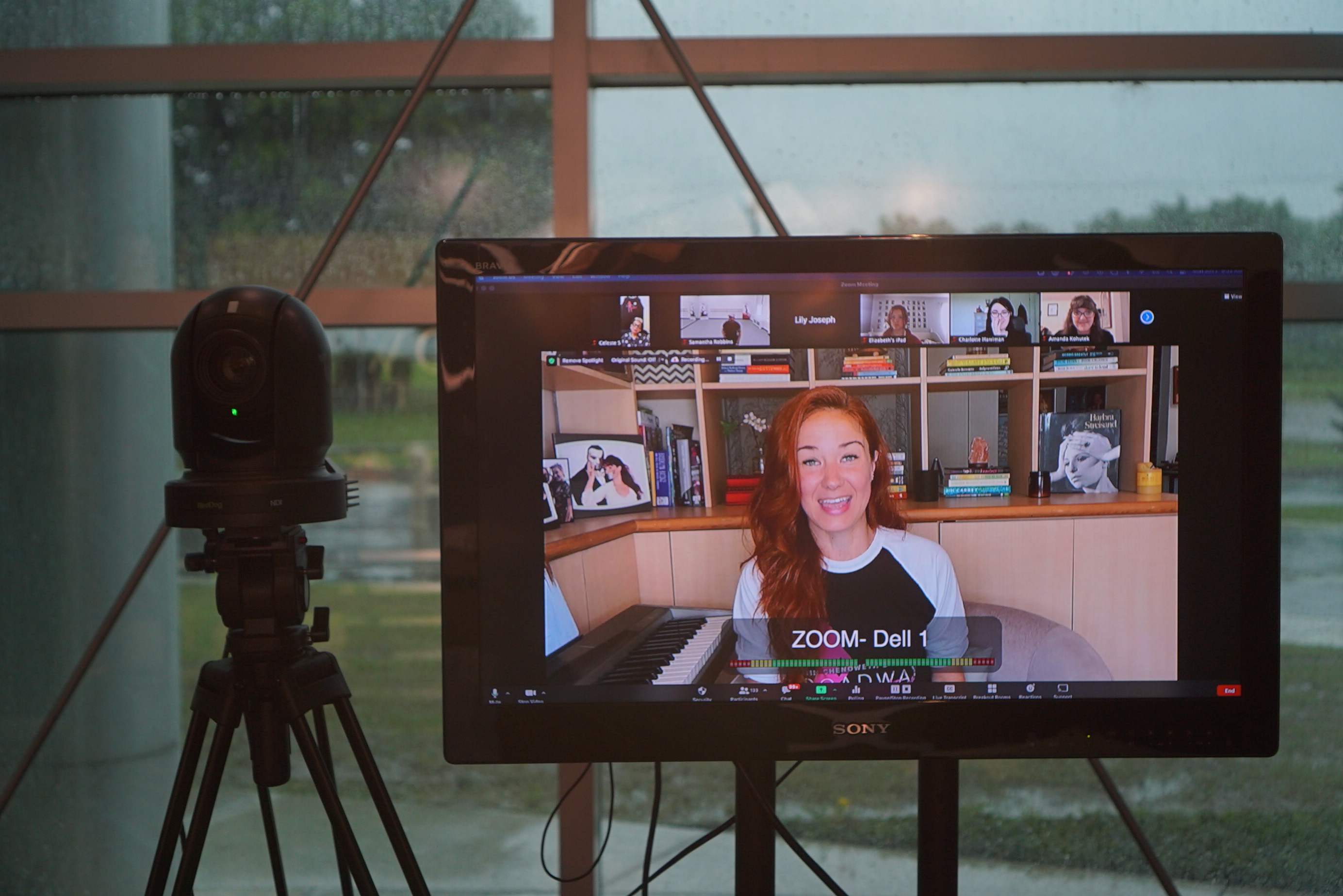 Sierra Boggess leads a group of campers through Light Lessons. Photo Credit: Merrill Mitchell