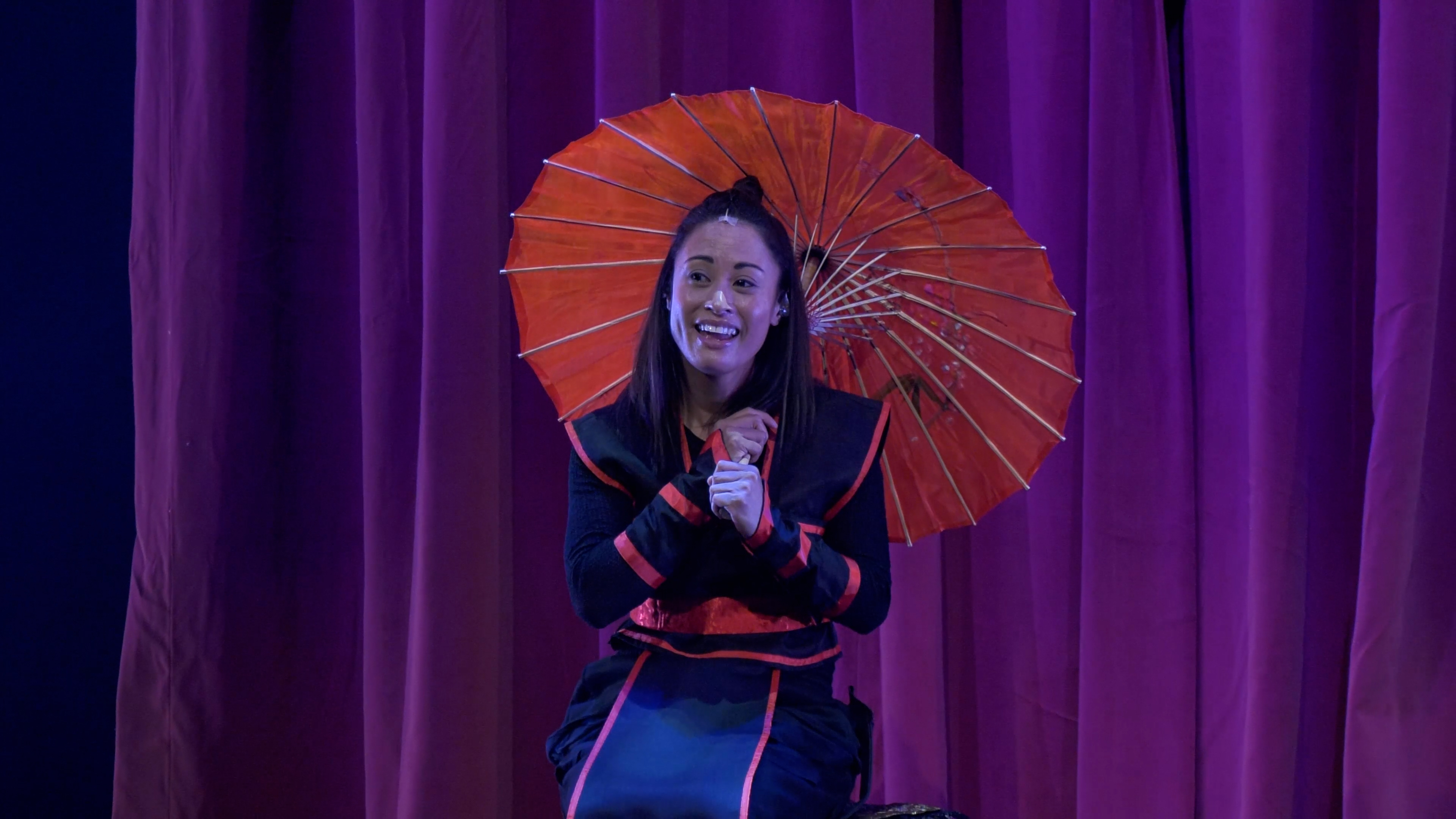 Cat Menzies as Hua Mulan reflects on her story